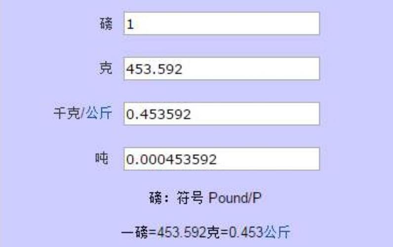 1磅是多少克