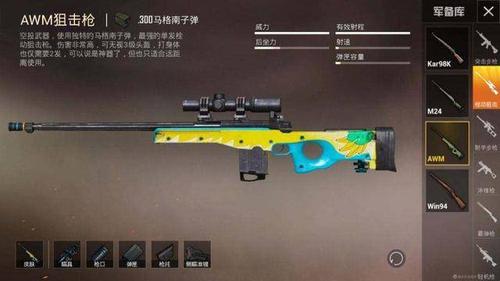 和平精英团竞用AWM狙击枪