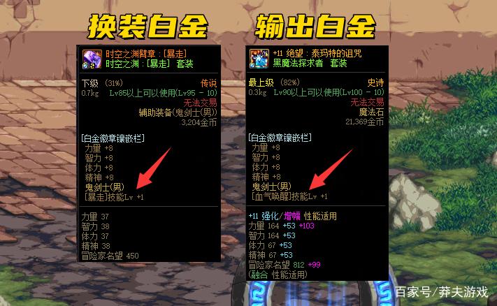 dnf血之狂暴白金徽章有用吗
