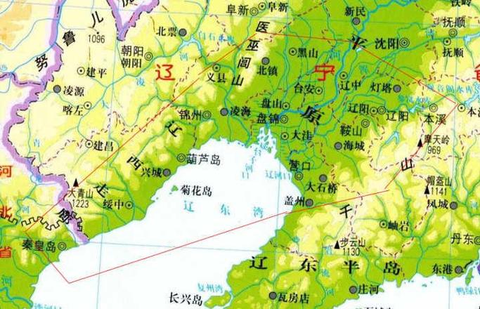 辽宁省地形图高清版大图