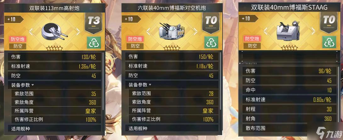 碧蓝航线装备推荐表