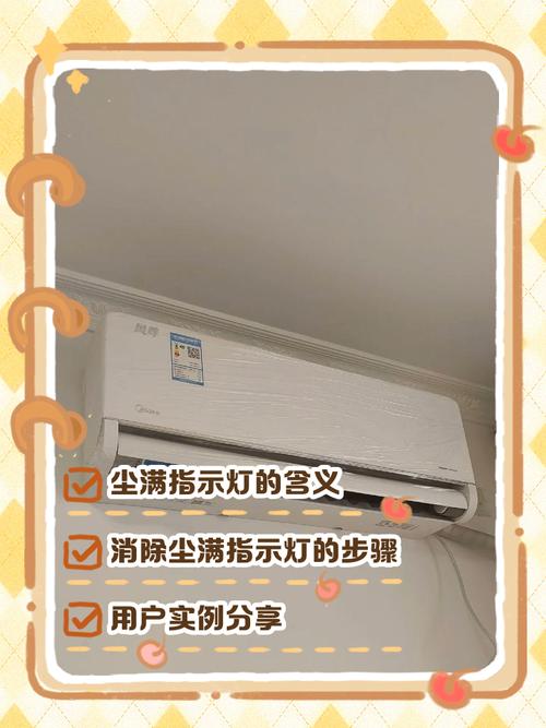 美的空调面板显示尘满是什么意思