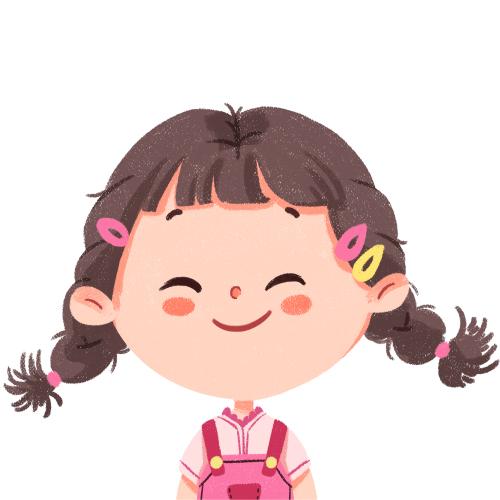 扎小辫子的卡通头像