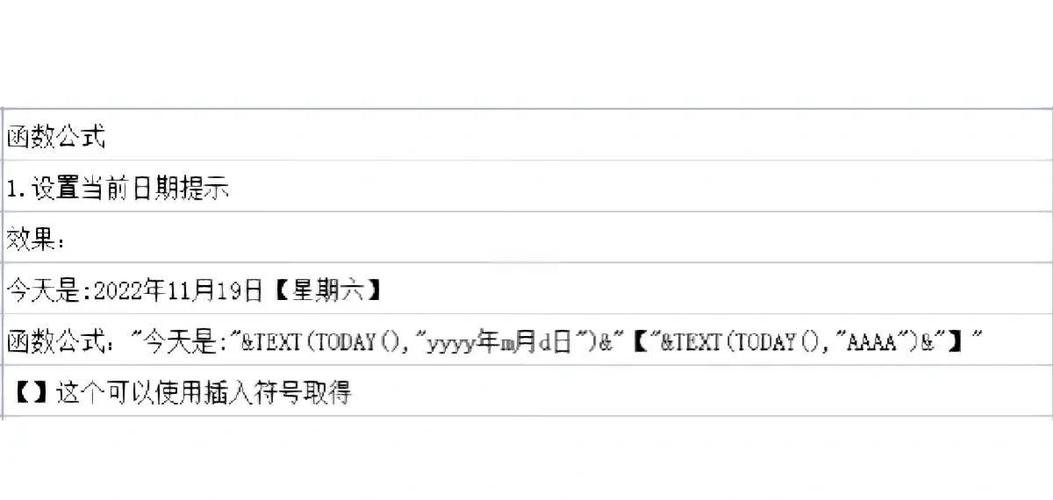 表格日期自动生成