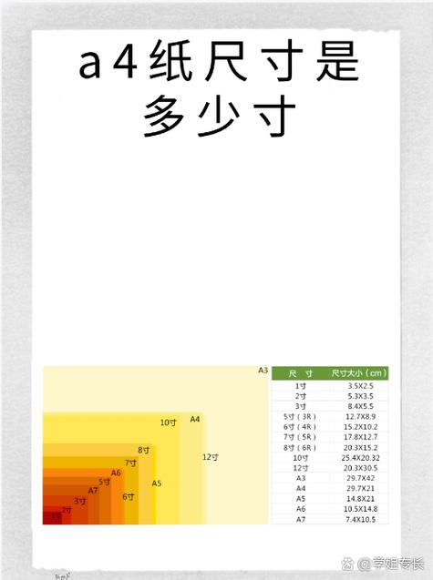 照片打印a4纸尺寸大小