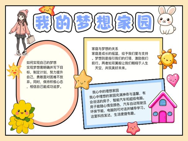 我的梦想家园手抄报