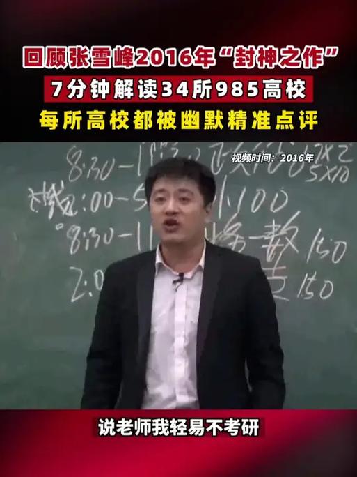 张雪峰100分钟讲34所 张雪峰100分钟讲34所