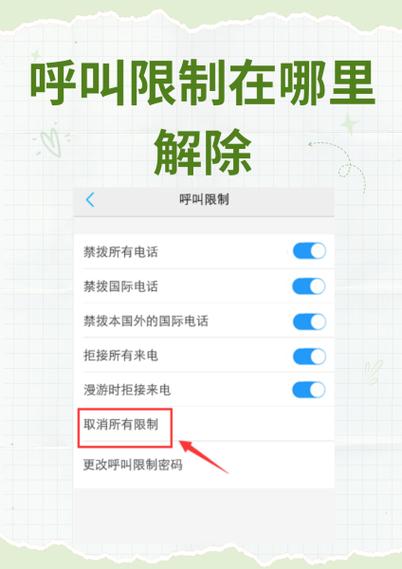 苹果手机的呼叫限制在哪里解除设置 苹果手机的呼叫限制在哪里解除设置