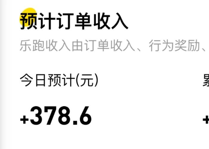 乐跑远计划收入明细