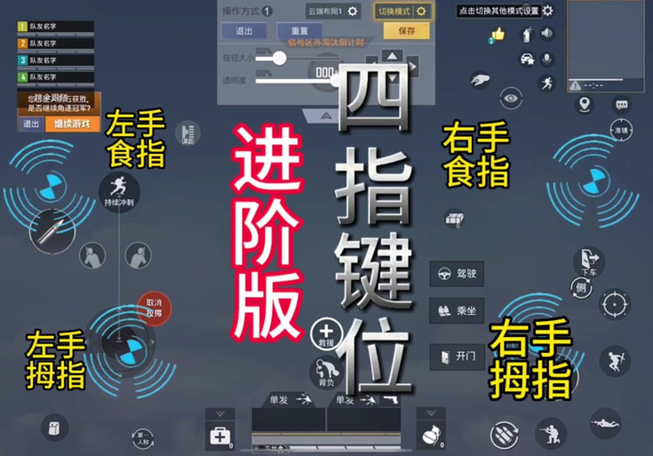 和平精英键位平板四指