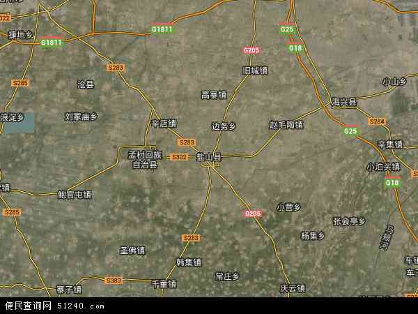 盐山县卫星地图