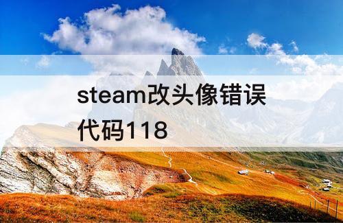 steam改头像错误代码118 (steam怎么改名字,错误代码-118)