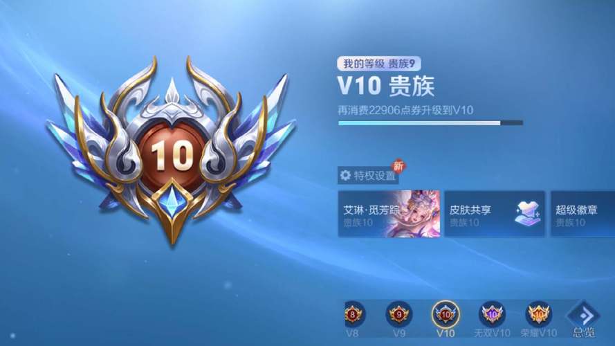 王者贵族10共享皮肤
