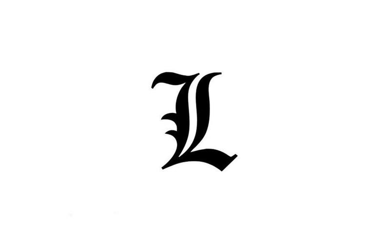 死亡笔记L字体