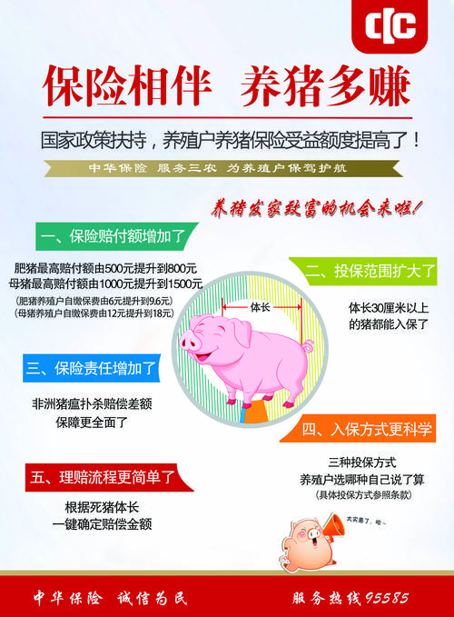 养猪宣传海报模板