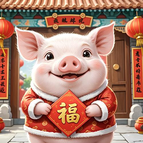 2019猪年头像可爱卡通图片大全最新猪年微信头像高清无水印