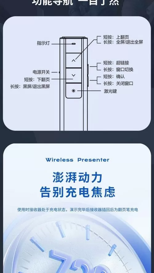激光笔ppt怎么翻页