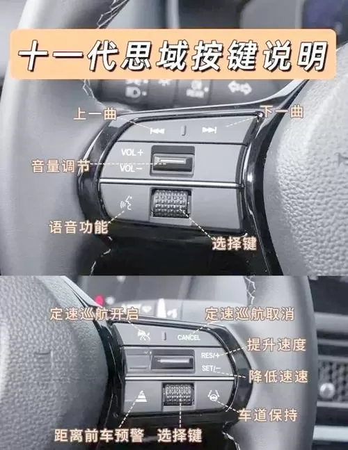 十一代思域车内按键功能介绍